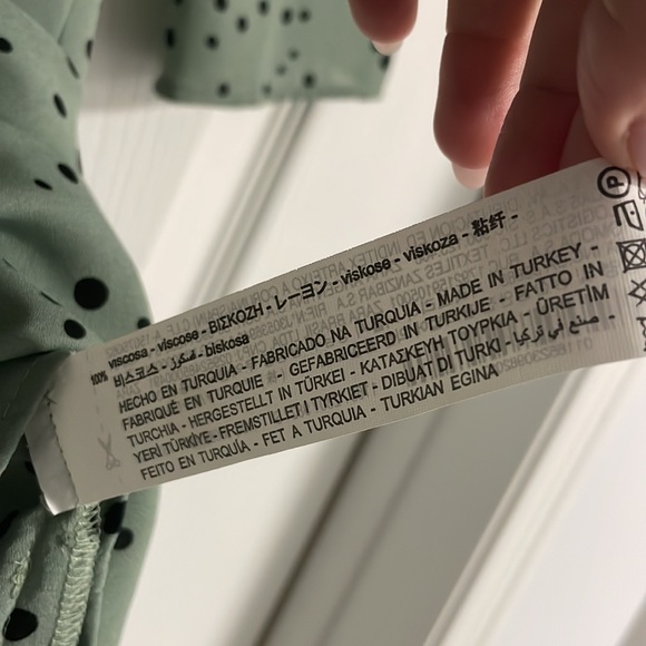 Zara green polka dot dress - Picture 5 of 5
